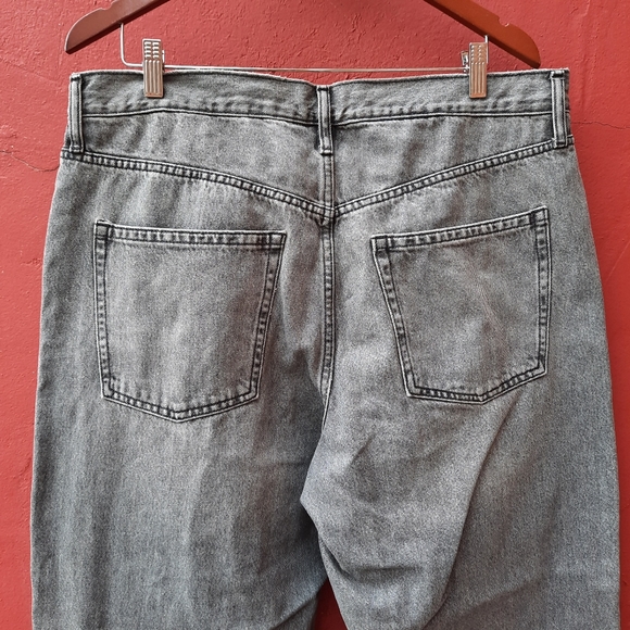 GAP Barrel Jean High Rise Gray Wash Plus 33 16 NEW Washed Black - Picture 6 of 14